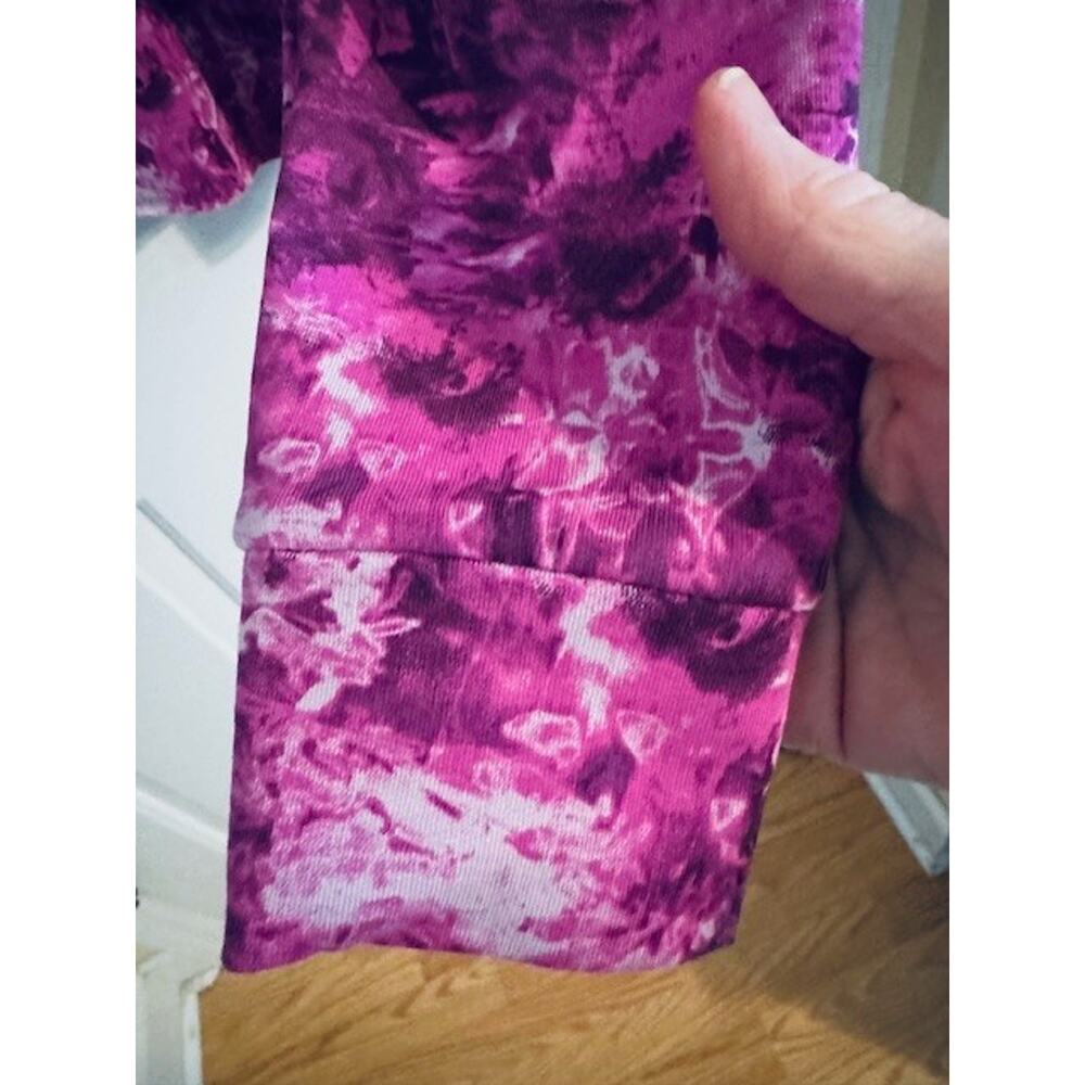NWT Under Armour Women’s Terry Print Crew Sweatshirt Pink White Sz M - Picture 3 of 8
